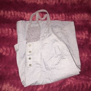 Dots Light Blue Top Size M / Polyester and Cotton